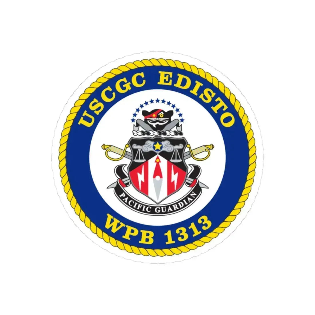 USCGC Edisto WPB 1313 (U.S. Coast Guard) STICKER Vinyl Kiss-Cut Decal 3 Inch White - The Sticker Space