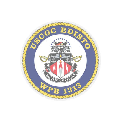 USCGC Edisto WPB 1313 (U.S. Coast Guard) STICKER Vinyl Kiss-Cut Decal 4 Inch Transparent - The Sticker Space