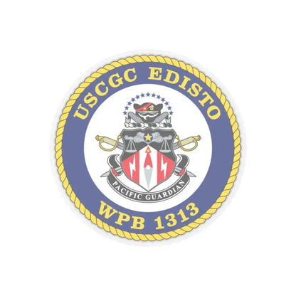 USCGC Edisto WPB 1313 (U.S. Coast Guard) STICKER Vinyl Kiss-Cut Decal 4 Inch Transparent - The Sticker Space
