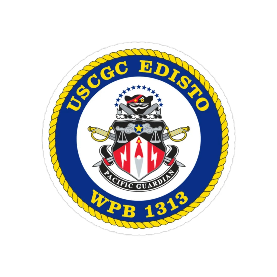 USCGC Edisto WPB 1313 (U.S. Coast Guard) Transparent STICKER Die-Cut Vinyl Decal 2 Inch - The Sticker Space