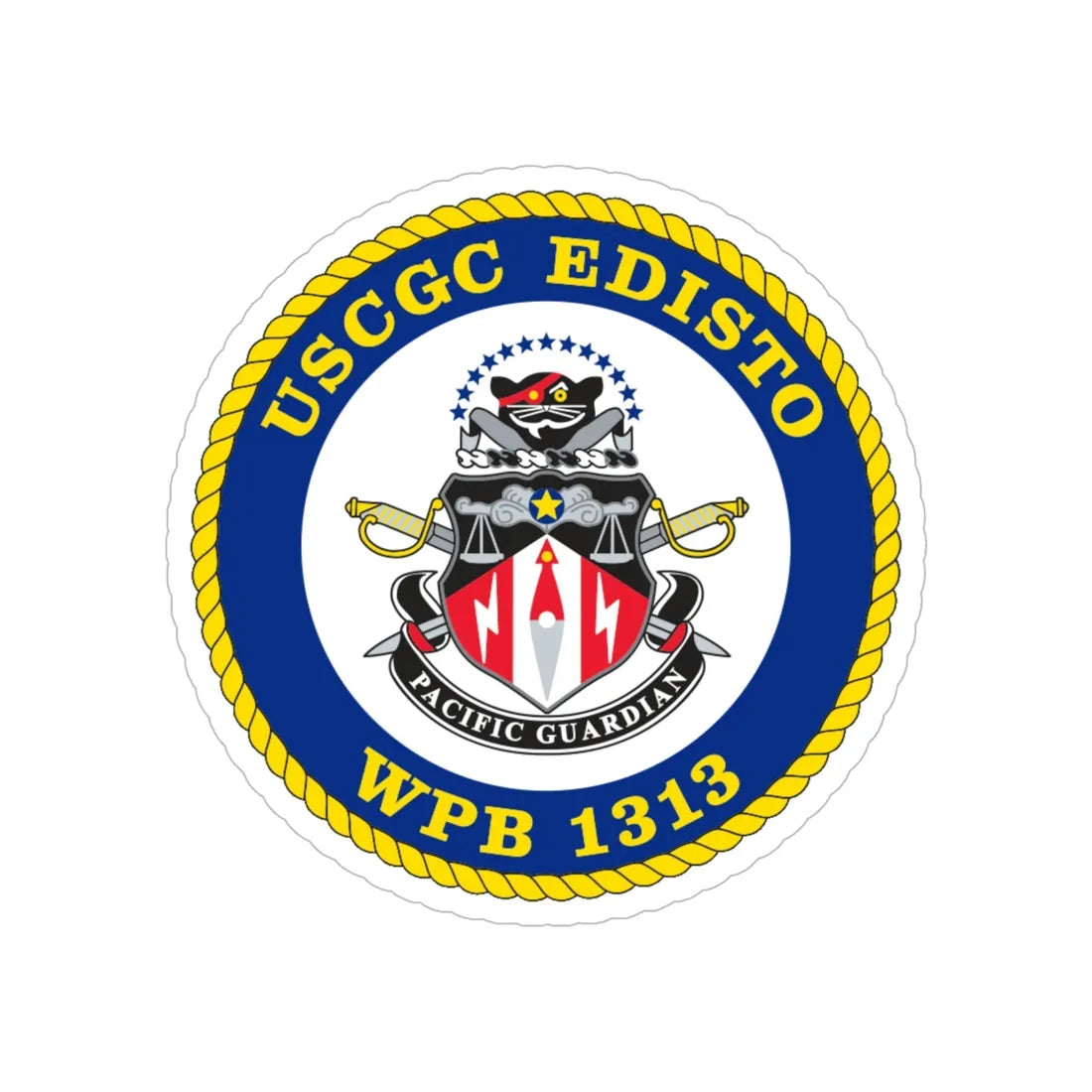 USCGC Edisto WPB 1313 (U.S. Coast Guard) Transparent STICKER Die-Cut Vinyl Decal 6 Inch - The Sticker Space
