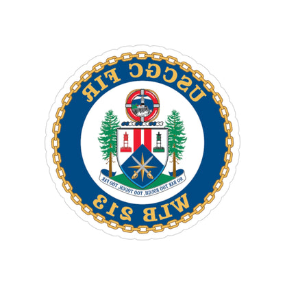 USCGC Fir WLB 213 (U.S. Coast Guard) REVERSE PRINT Transparent STICKER-3" × 3"-The Sticker Space