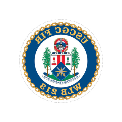 USCGC Fir WLB 213 (U.S. Coast Guard) REVERSE PRINT Transparent STICKER-4" × 4"-The Sticker Space