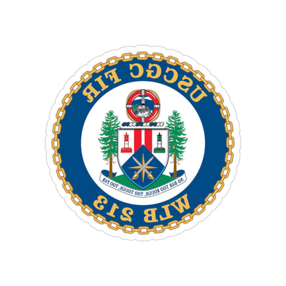 USCGC Fir WLB 213 (U.S. Coast Guard) REVERSE PRINT Transparent STICKER-5" × 5"-The Sticker Space