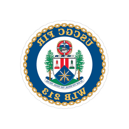 USCGC Fir WLB 213 (U.S. Coast Guard) REVERSE PRINT Transparent STICKER-6" × 6"-The Sticker Space