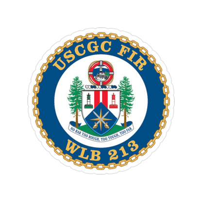 USCGC Fir WLB 213 (U.S. Coast Guard) Transparent STICKER Die-Cut Vinyl Decal-2 Inch-The Sticker Space