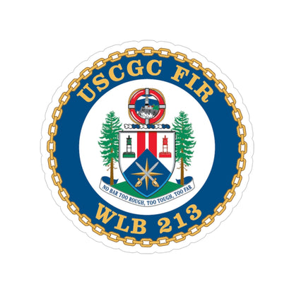 USCGC Fir WLB 213 (U.S. Coast Guard) Transparent STICKER Die-Cut Vinyl Decal-6 Inch-The Sticker Space