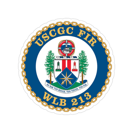 USCGC Fir WLB 213 (U.S. Coast Guard) Transparent STICKER Die-Cut Vinyl Decal-6 Inch-The Sticker Space