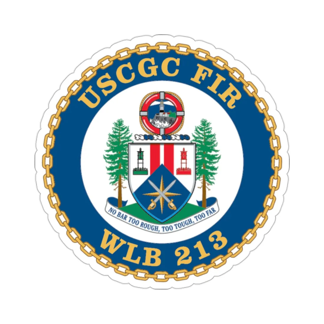 USCGC Fir WLB 213 (U.S. Coast Guard) STICKER Vinyl Die-Cut Decal 2 Inch - The Sticker Space