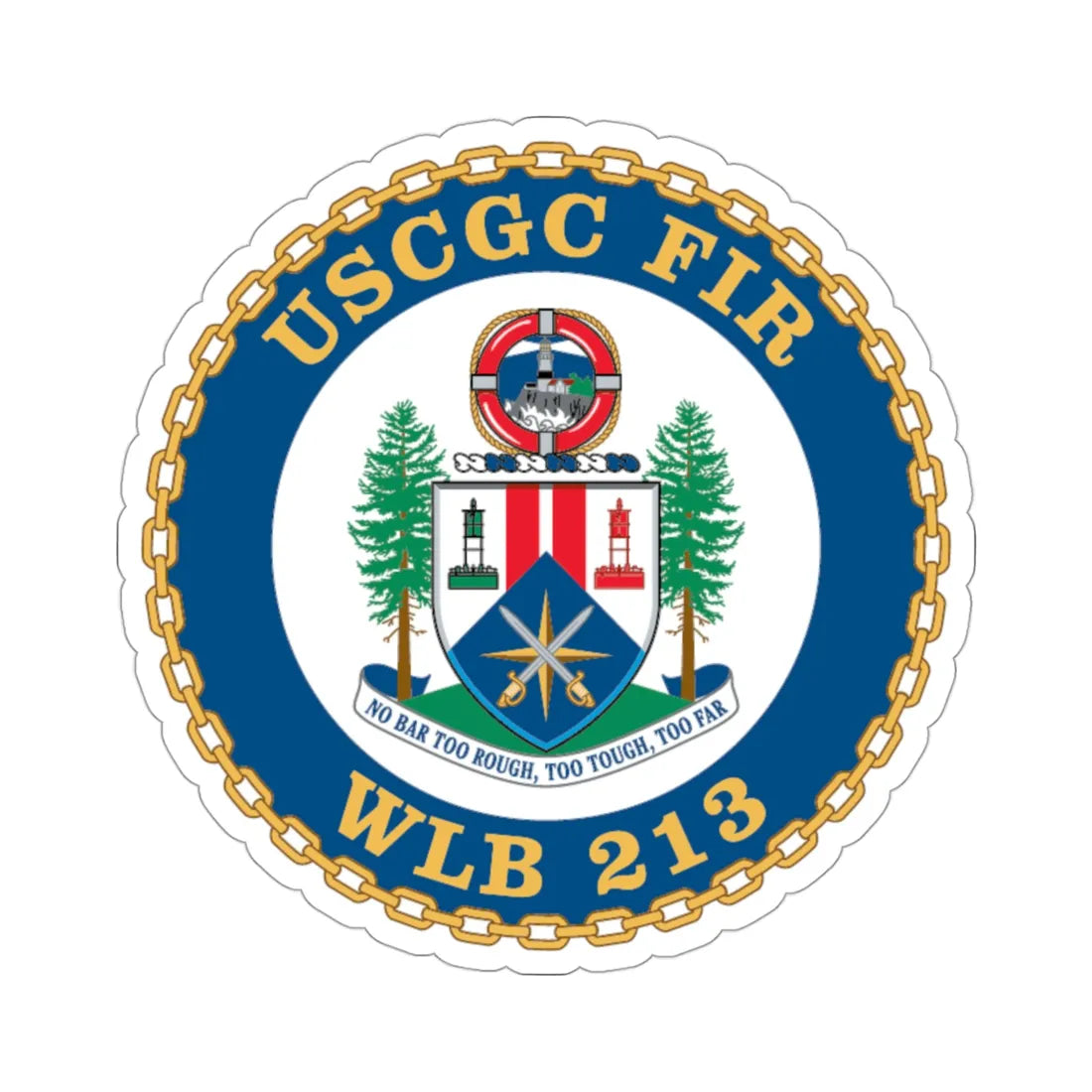 USCGC Fir WLB 213 (U.S. Coast Guard) STICKER Vinyl Die-Cut Decal 3 Inch - The Sticker Space