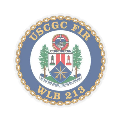 USCGC Fir WLB 213 (U.S. Coast Guard) STICKER Vinyl Kiss-Cut Decal 2 Inch Transparent - The Sticker Space