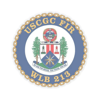 USCGC Fir WLB 213 (U.S. Coast Guard) STICKER Vinyl Kiss-Cut Decal 2 Inch Transparent - The Sticker Space