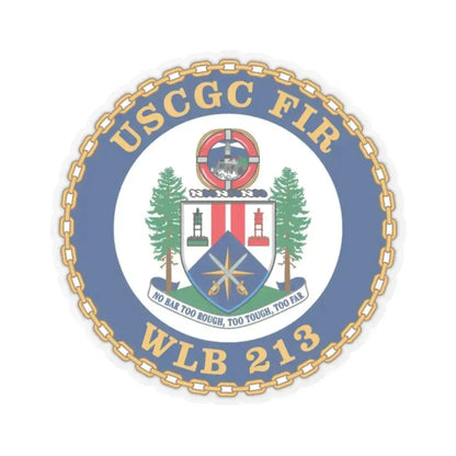 USCGC Fir WLB 213 (U.S. Coast Guard) STICKER Vinyl Kiss-Cut Decal 2 Inch Transparent - The Sticker Space