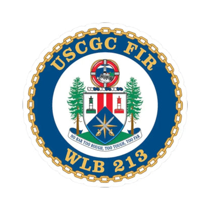 USCGC Fir WLB 213 (U.S. Coast Guard) STICKER Vinyl Kiss-Cut Decal 2 Inch White - The Sticker Space