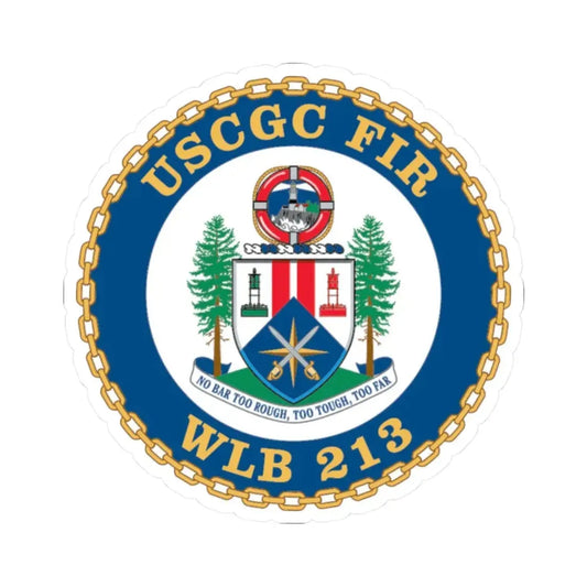 USCGC Fir WLB 213 (U.S. Coast Guard) STICKER Vinyl Kiss-Cut Decal 2 Inch White - The Sticker Space