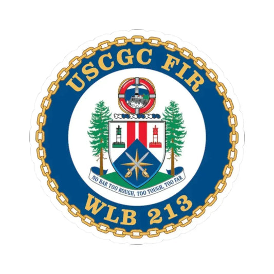 USCGC Fir WLB 213 (U.S. Coast Guard) STICKER Vinyl Kiss-Cut Decal 2 Inch White - The Sticker Space