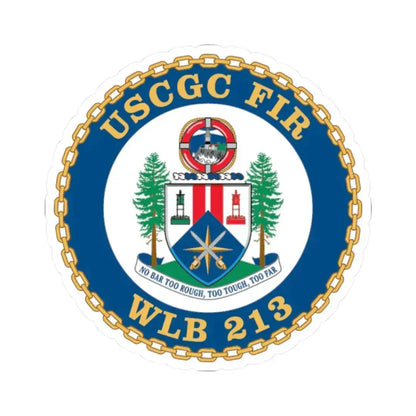 USCGC Fir WLB 213 (U.S. Coast Guard) STICKER Vinyl Kiss-Cut Decal 2 Inch White - The Sticker Space
