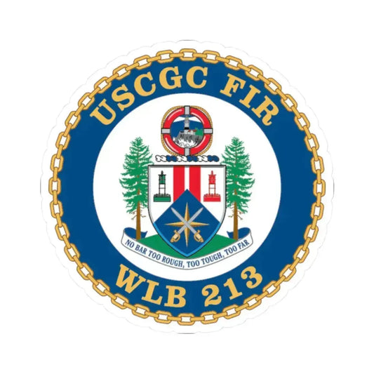 USCGC Fir WLB 213 (U.S. Coast Guard) STICKER Vinyl Kiss-Cut Decal 2 Inch White - The Sticker Space