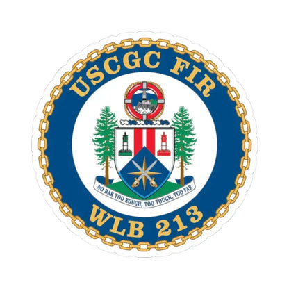 USCGC Fir WLB 213 (U.S. Coast Guard) STICKER Vinyl Kiss-Cut Decal 3 Inch White - The Sticker Space