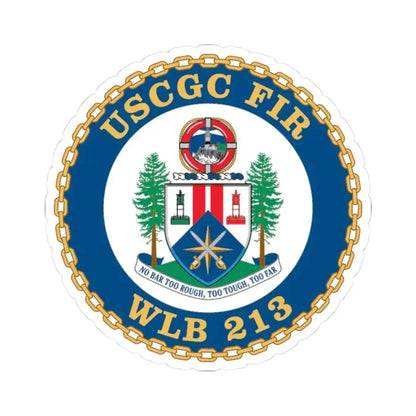 USCGC Fir WLB 213 (U.S. Coast Guard) STICKER Vinyl Kiss-Cut Decal 3 Inch White - The Sticker Space