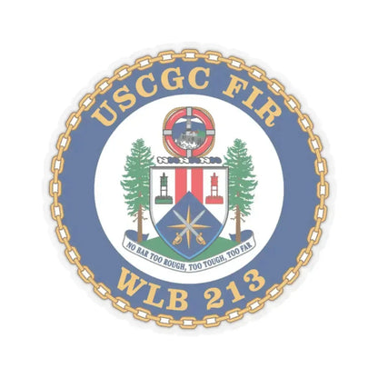 USCGC Fir WLB 213 (U.S. Coast Guard) STICKER Vinyl Kiss-Cut Decal 4 Inch Transparent - The Sticker Space