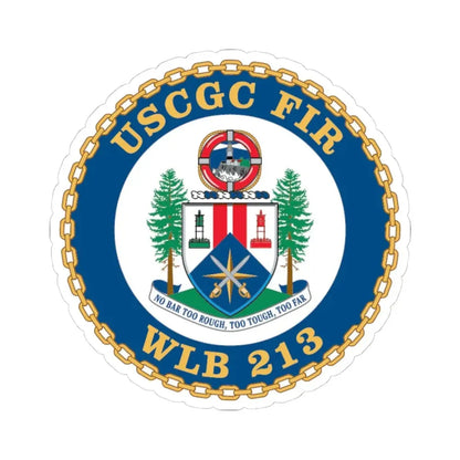USCGC Fir WLB 213 (U.S. Coast Guard) STICKER Vinyl Kiss-Cut Decal 4 Inch White - The Sticker Space