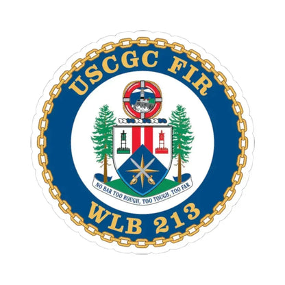 USCGC Fir WLB 213 (U.S. Coast Guard) STICKER Vinyl Kiss-Cut Decal 4 Inch White - The Sticker Space