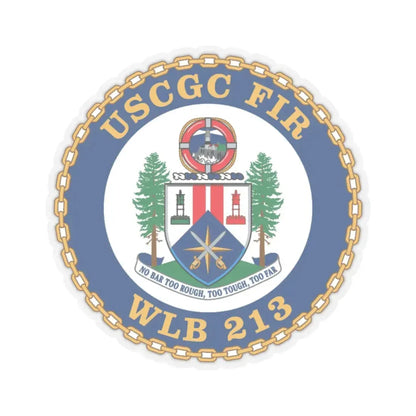 USCGC Fir WLB 213 (U.S. Coast Guard) STICKER Vinyl Kiss-Cut Decal 6 Inch Transparent - The Sticker Space