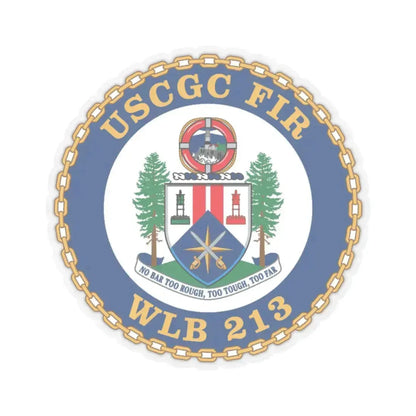 USCGC Fir WLB 213 (U.S. Coast Guard) STICKER Vinyl Kiss-Cut Decal 6 Inch Transparent - The Sticker Space
