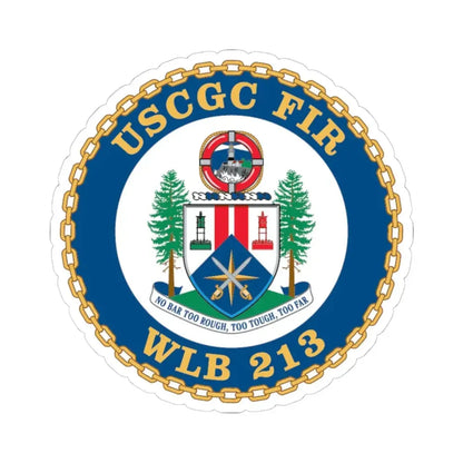 USCGC Fir WLB 213 (U.S. Coast Guard) STICKER Vinyl Kiss-Cut Decal 6 Inch White - The Sticker Space