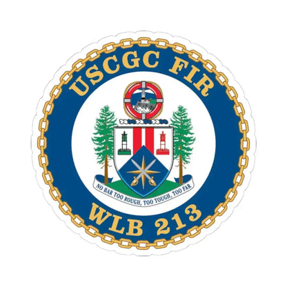 USCGC Fir WLB 213 (U.S. Coast Guard) STICKER Vinyl Kiss-Cut Decal 6 Inch White - The Sticker Space