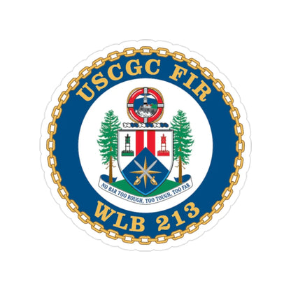 USCGC Fir WLB 213 (U.S. Coast Guard) Transparent STICKER Die-Cut Vinyl Decal 2 Inch - The Sticker Space