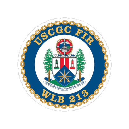 USCGC Fir WLB 213 (U.S. Coast Guard) Transparent STICKER Die-Cut Vinyl Decal 5 Inch - The Sticker Space