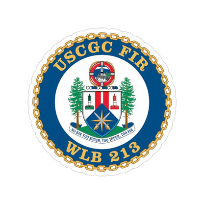USCGC Fir WLB 213 (U.S. Coast Guard) Transparent STICKER Die-Cut Vinyl Decal 6 Inch - The Sticker Space