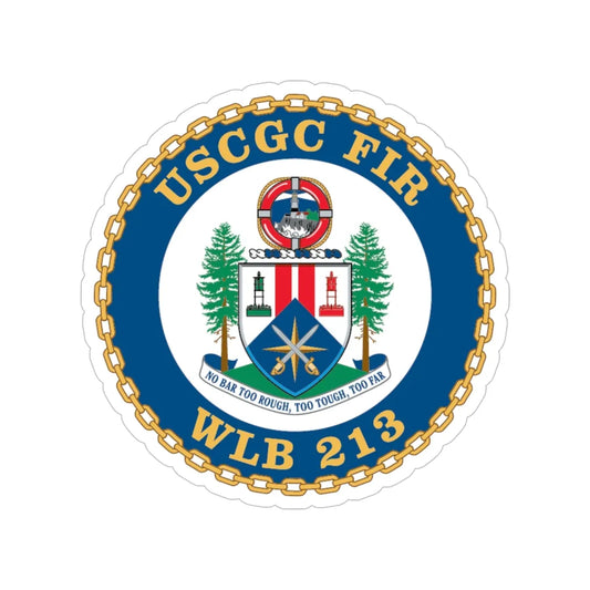 USCGC Fir WLB 213 (U.S. Coast Guard) Transparent STICKER Die-Cut Vinyl Decal 6 Inch - The Sticker Space