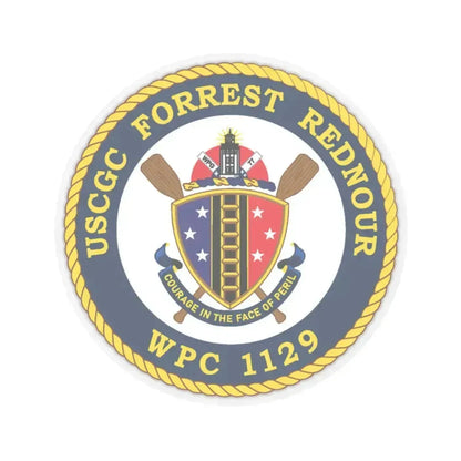 USCGC Forrest Rednour WPC 1129 (U.S. Coast Guard) STICKER Vinyl Kiss-Cut Decal 3 Inch Transparent - The Sticker Space