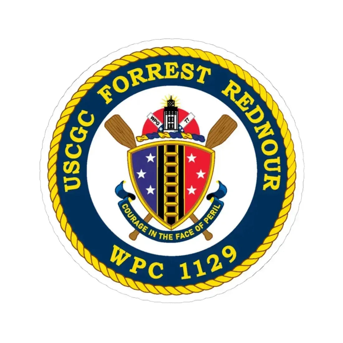 USCGC Forrest Rednour WPC 1129 (U.S. Coast Guard) STICKER Vinyl Kiss-Cut Decal 6 Inch White - The Sticker Space