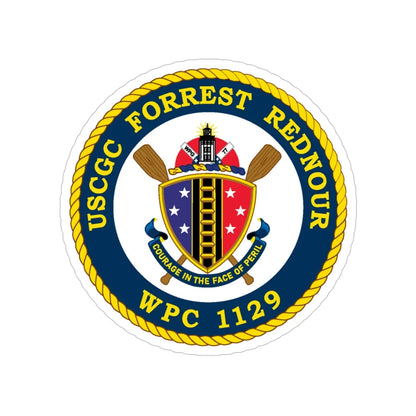 USCGC Forrest Rednour WPC 1129 (U.S. Coast Guard) Transparent STICKER Die-Cut Vinyl Decal 5 Inch - The Sticker Space