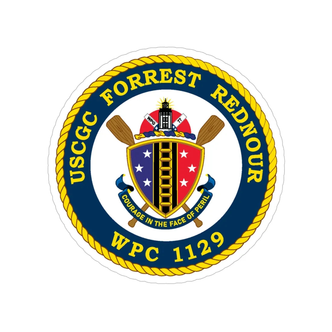 USCGC Forrest Rednour WPC 1129 (U.S. Coast Guard) Transparent STICKER Die-Cut Vinyl Decal 6 Inch - The Sticker Space