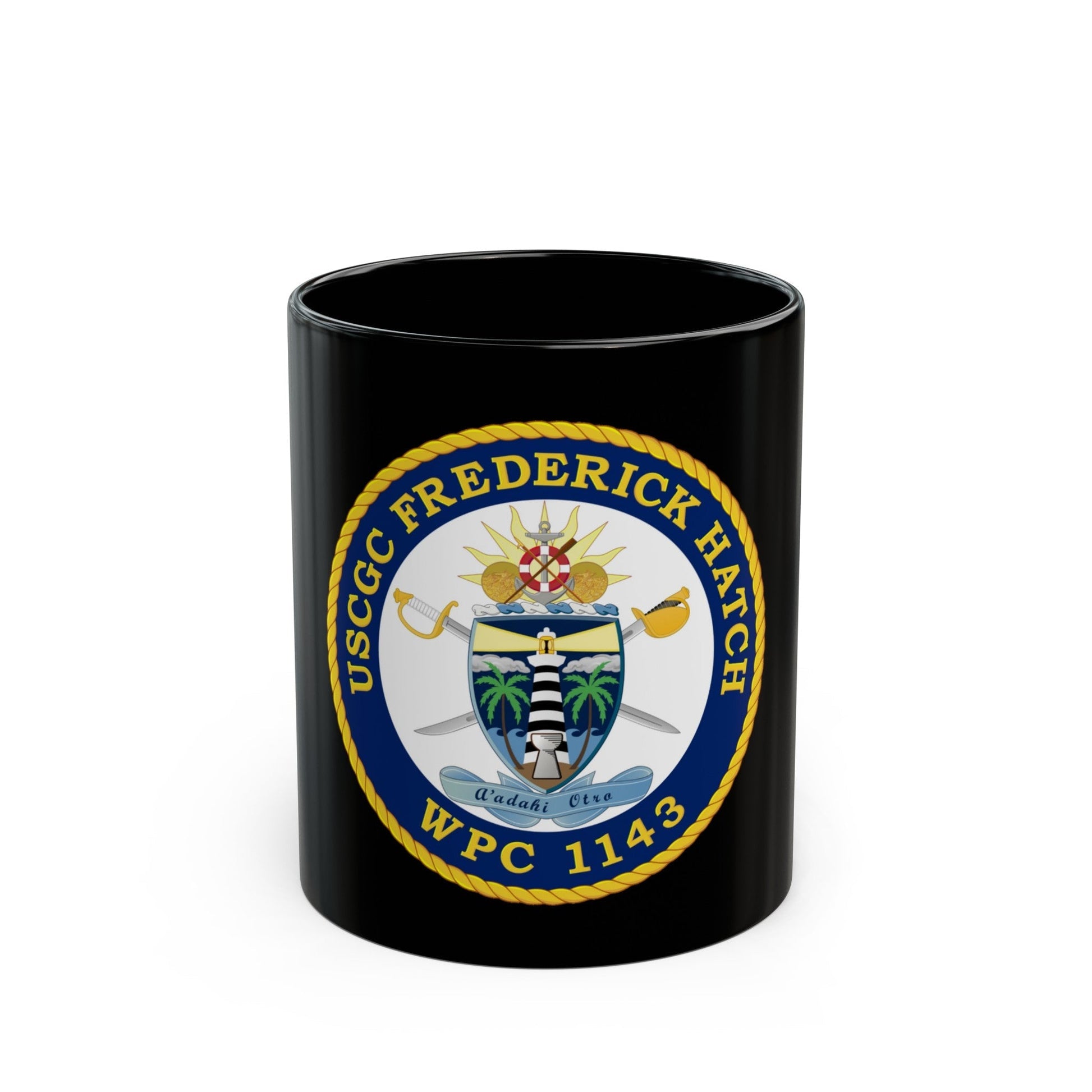 USCGC Frederick Hatch WPC 1143 (U.S. Coast Guard) Black Coffee Mug-11oz-The Sticker Space