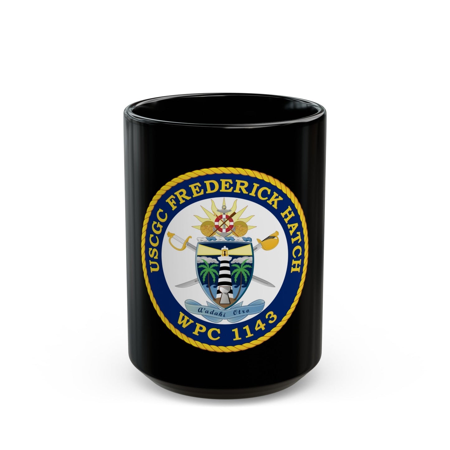 USCGC Frederick Hatch WPC 1143 (U.S. Coast Guard) Black Coffee Mug-15oz-The Sticker Space