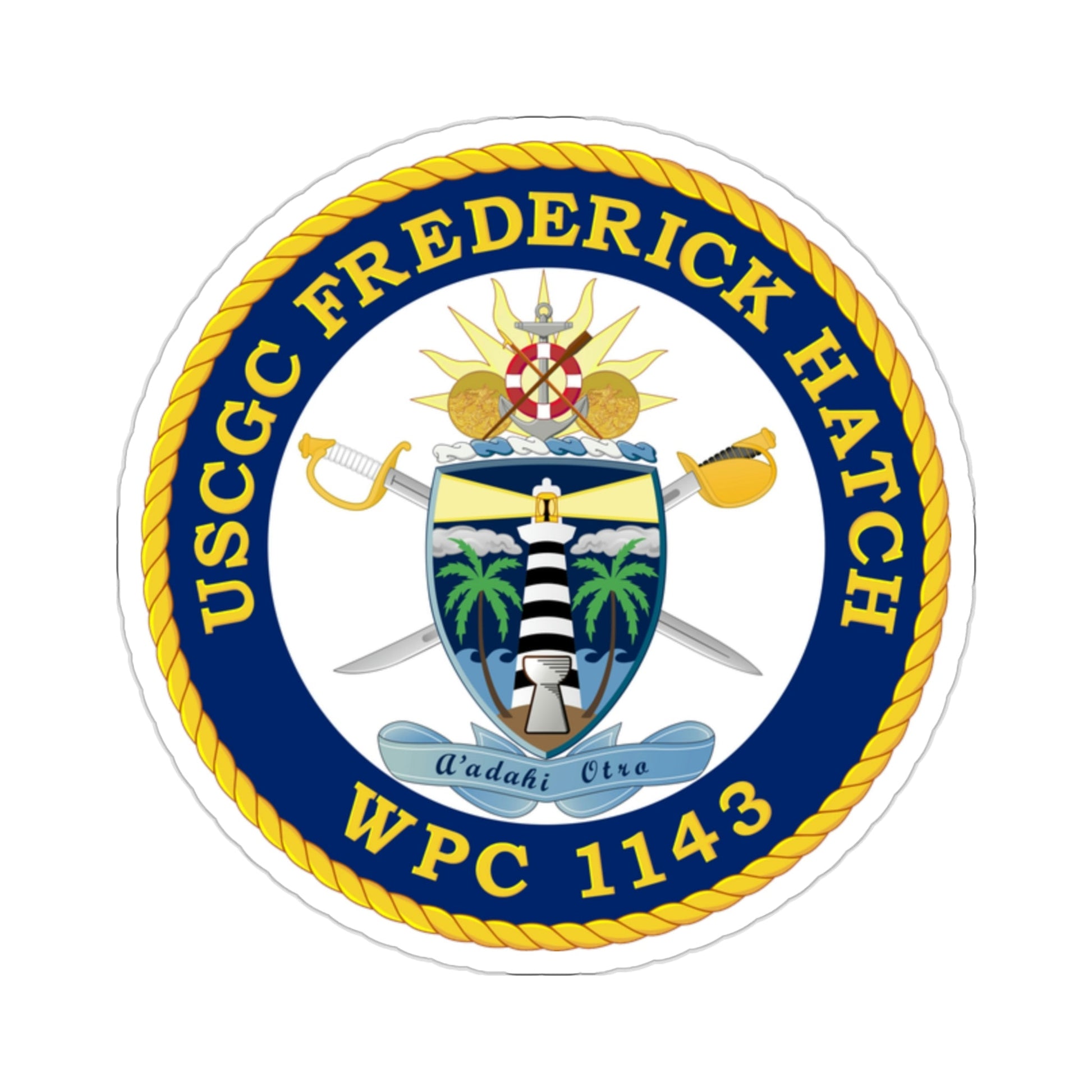 USCGC Frederick Hatch WPC 1143 (U.S. Coast Guard) STICKER Vinyl Die-Cut Decal-2 Inch-The Sticker Space