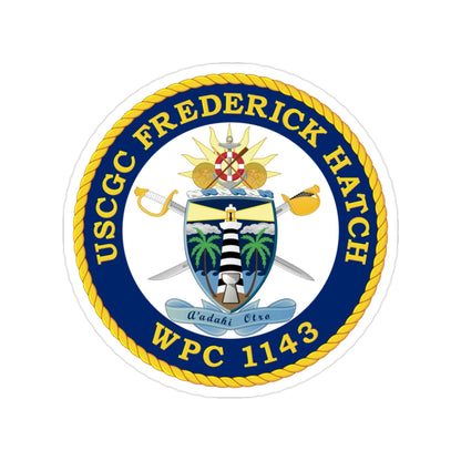 USCGC Frederick Hatch WPC 1143 (U.S. Coast Guard) Transparent STICKER Die-Cut Vinyl Decal-2 Inch-The Sticker Space