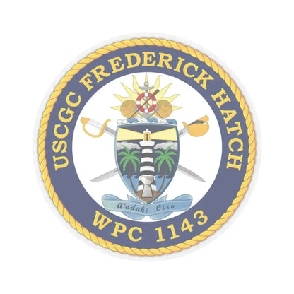 USCGC Frederick Hatch WPC 1143 (U.S. Coast Guard) STICKER Vinyl Kiss-Cut Decal 2 Inch Transparent - The Sticker Space