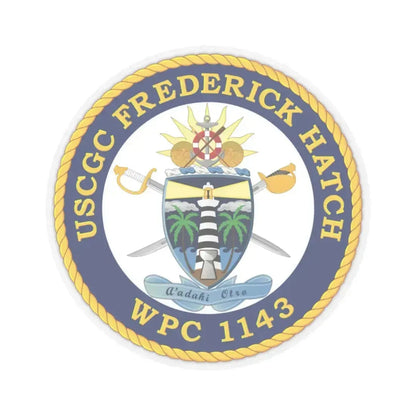 USCGC Frederick Hatch WPC 1143 (U.S. Coast Guard) STICKER Vinyl Kiss-Cut Decal 2 Inch Transparent - The Sticker Space