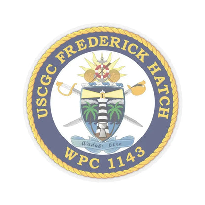 USCGC Frederick Hatch WPC 1143 (U.S. Coast Guard) STICKER Vinyl Kiss-Cut Decal 4 Inch Transparent - The Sticker Space