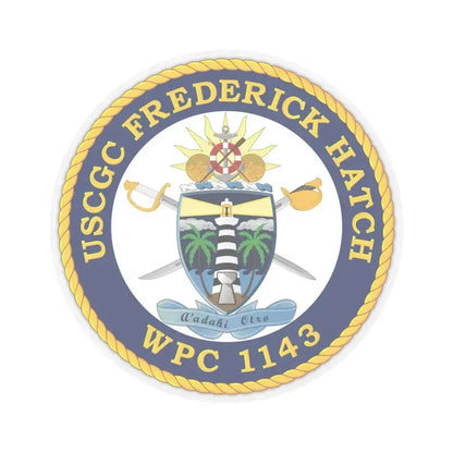 USCGC Frederick Hatch WPC 1143 (U.S. Coast Guard) STICKER Vinyl Kiss-Cut Decal 6 Inch Transparent - The Sticker Space