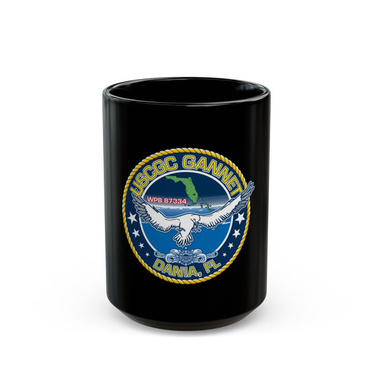 USCGC Gannet Dania FL (U.S. Coast Guard) Black Coffee Mug-15oz-The Sticker Space