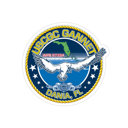 USCGC Gannet Dania FL (U.S. Coast Guard) Transparent STICKER Die-Cut Vinyl Decal-3 Inch-The Sticker Space