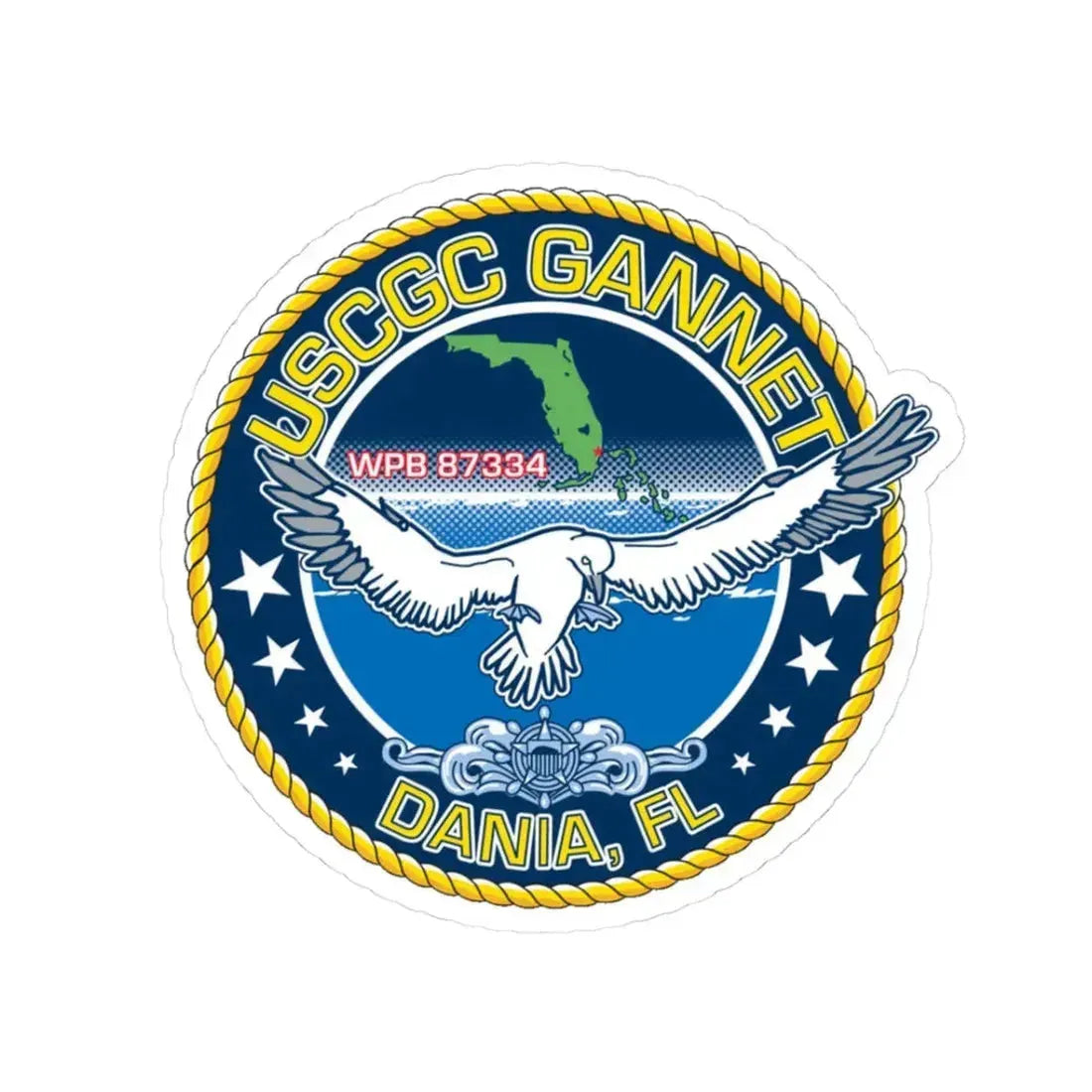 USCGC Gannet Dania FL (U.S. Coast Guard) STICKER Vinyl Kiss-Cut Decal - The Sticker Space